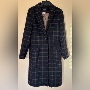 Helene Berman Black Plaid Trench Coat